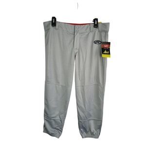 Rawlings Launch Low Rise Softball Pants Women's XL Gray Knicker Gel Grip NWT